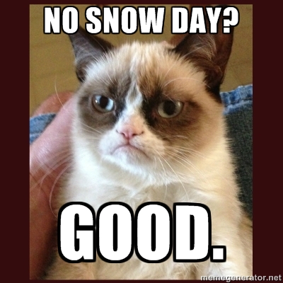 no snow day meme