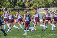 ATTACK, SCORE, AND REPEAT! 
Slater field hockey quickly retreats after scoring agaisnt the Northern Lehigh Bulldogs. This past season the field hockey team scored a grand total of 59 regular season goals. 