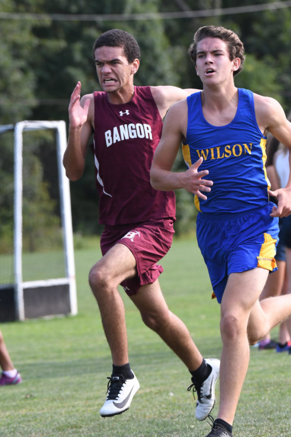 DRIVE! Junior Donny Stambaugh digs deep and channels intensity to further his final placement. Cross country isn’t just about running, you’ve got to give it your all and leave everything on the course! 