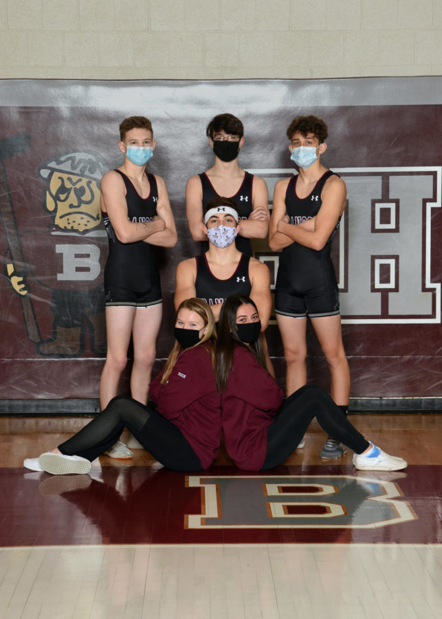 SENIOR SWAG! Slater wrestling seniors snap a quick flick before dominating on the mats. Look-good, feel good, with these snazzy seniors leading the team, the Slaters are unstoppable! 