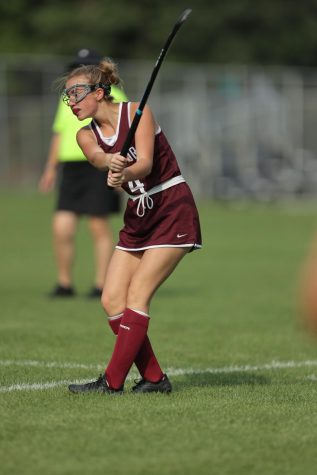 Going...Going...Gone! Sophomore Ana Jones briskly sends the ball upfield towards the goal.